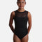 Girls Zip Back Printed Leotard, Mesh High Neck Ballet Outfit - M40005C
