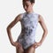 AURA WHITE MARBLE Print Ballet Leotard, Premium Dancewear