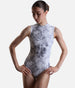 AURA WHITE MARBLE Print Ballet Leotard, Premium Dancewear