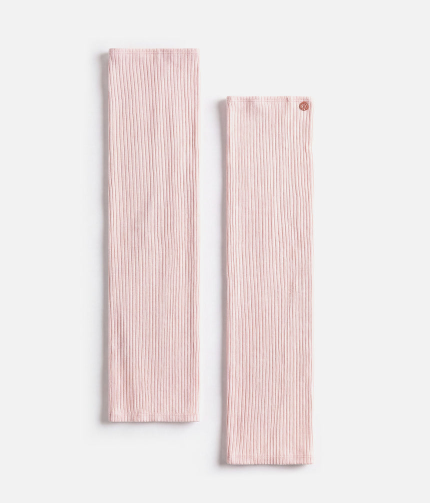 Knit Ballet Legwarmers, 65cm • Soft Pink & Light Cream