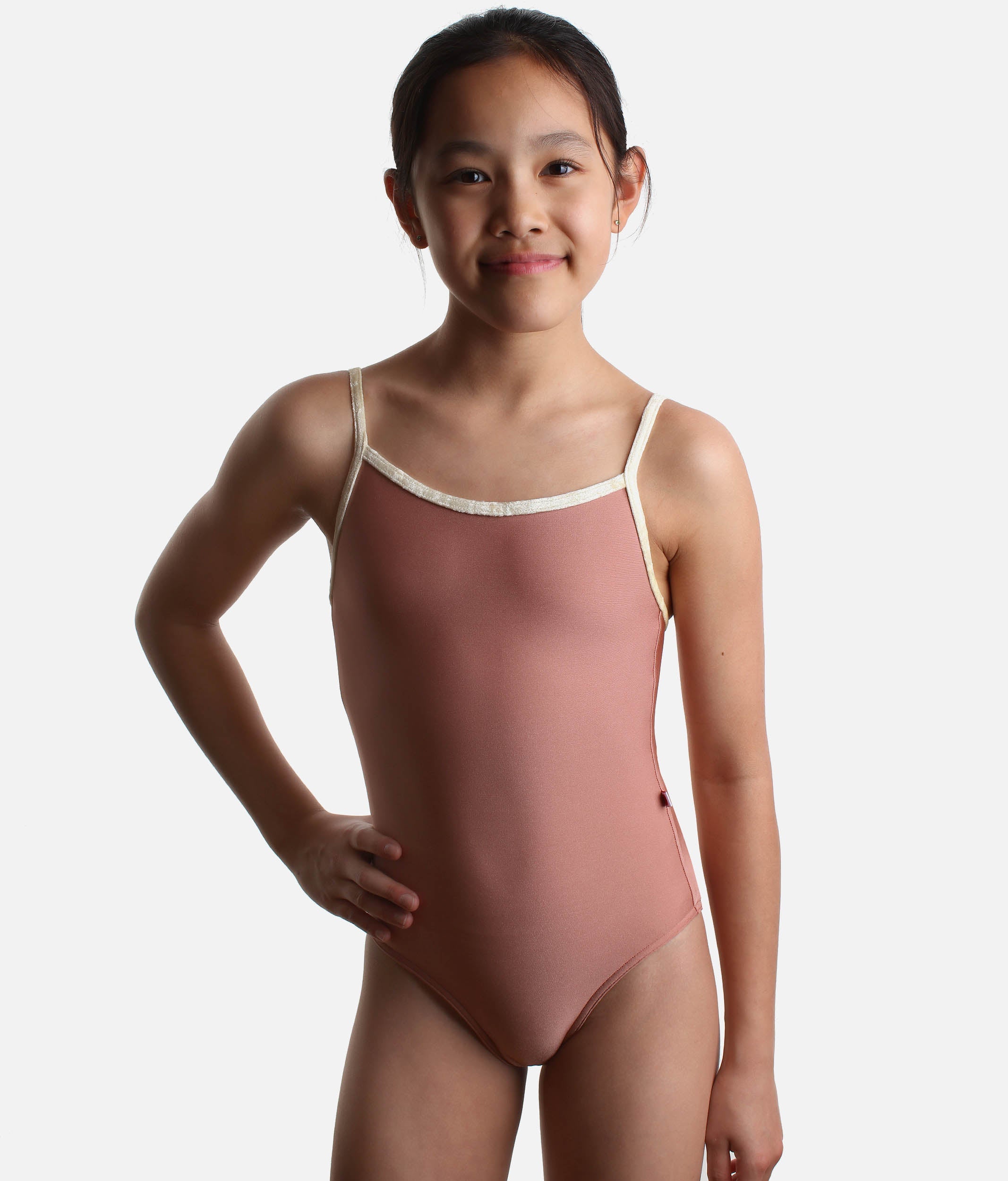 Camisole Leotard With Velvet Trim - MARISA