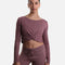 MEGUMI Bamboo Warm-Up Top – Elegant Twist Front Crop