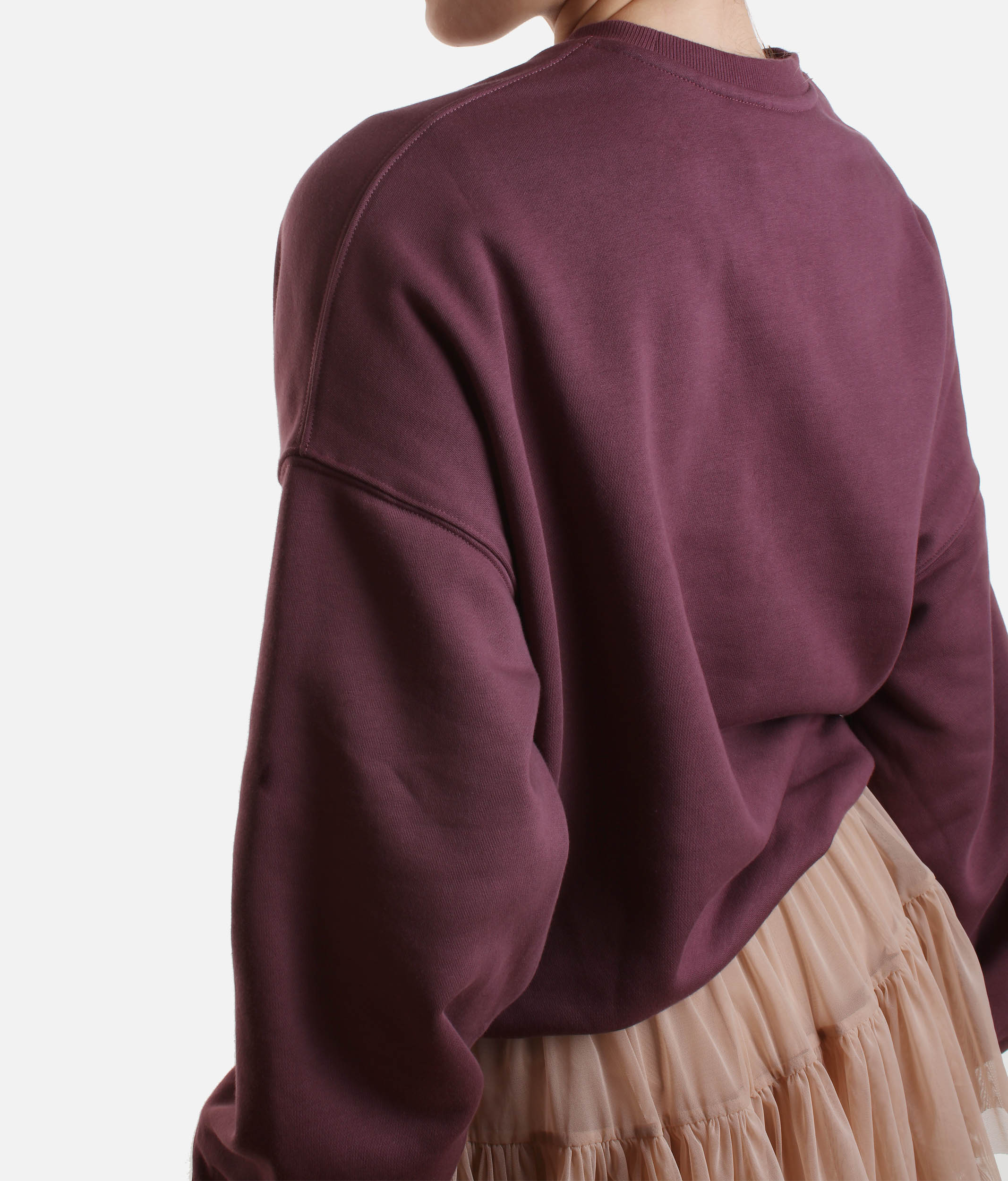  Merlot CLOUD SWEATER - Oversized Crewneck for Cozy Comfort