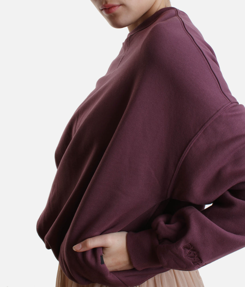  Merlot CLOUD SWEATER - Oversized Crewneck for Cozy Comfort