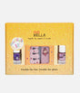 METALLIC ManiCute Set, Pink & Purple Peel-Off Polishes + Nail Art Kit 