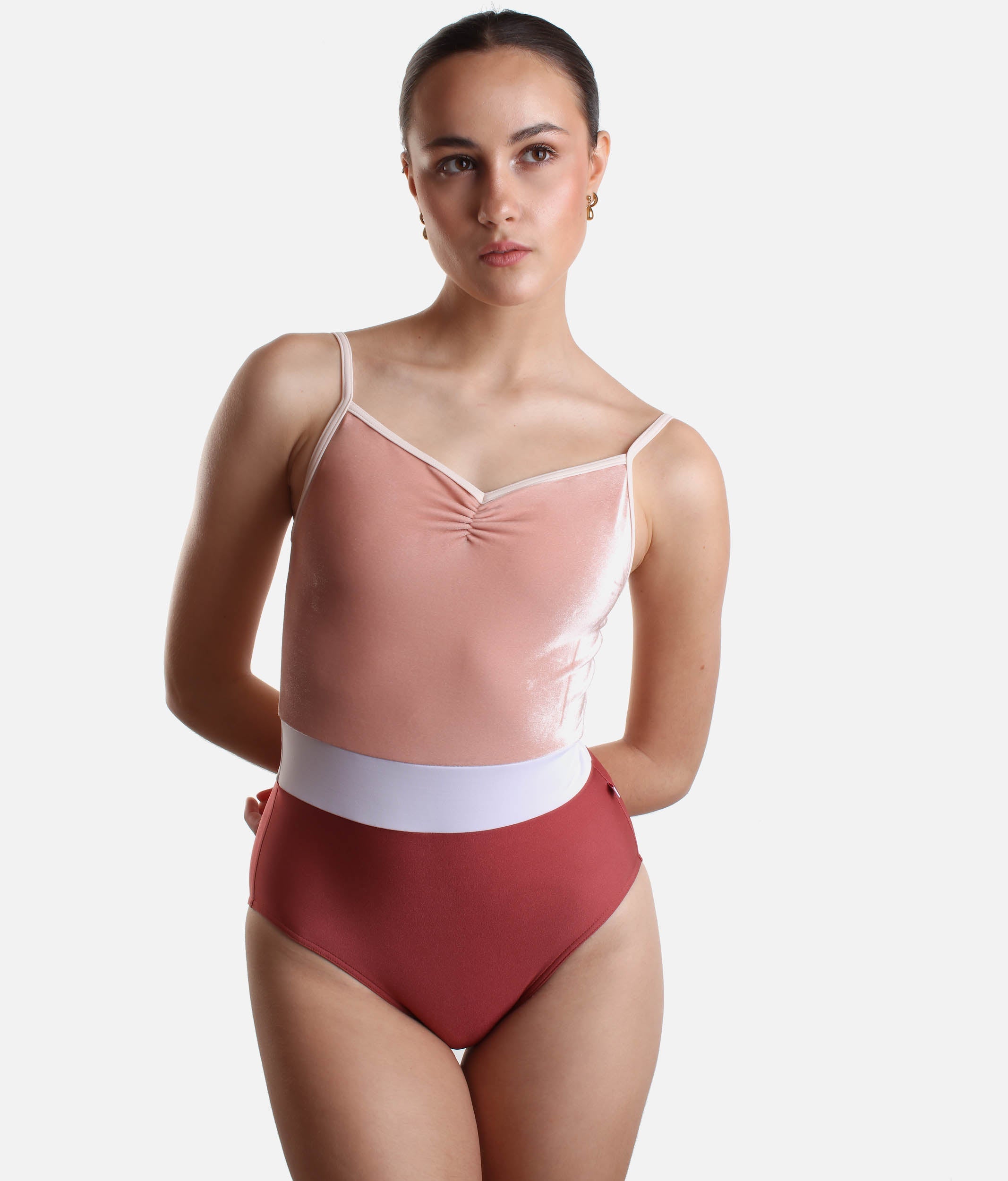 Micah Camisole Leotard - Rosewood