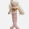 Girls Plush Doll Embroidered Face & Star Hair Clip - MILA MERMAID