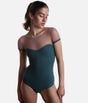 Short Sleeve Dance Leotard, Iconic Corset Style with Mesh Inserts - MINERVA DI