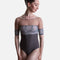 MINERVA GL Magnete • Luxury Embroidered Three-Quarter Sleeve Ballet Leotard