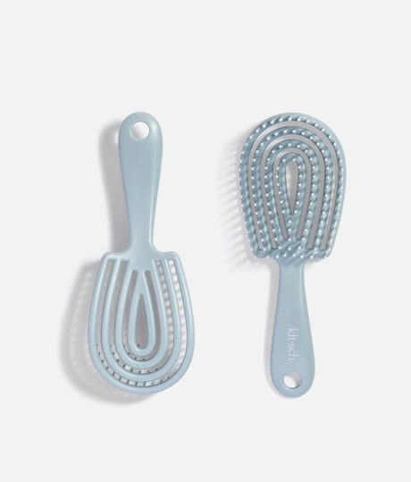 Haze Blue Detangling Flexi Brush Mini – Soft, Flexible Bristles