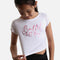 Girls Cropped Dance Top, Ballet Print - 745