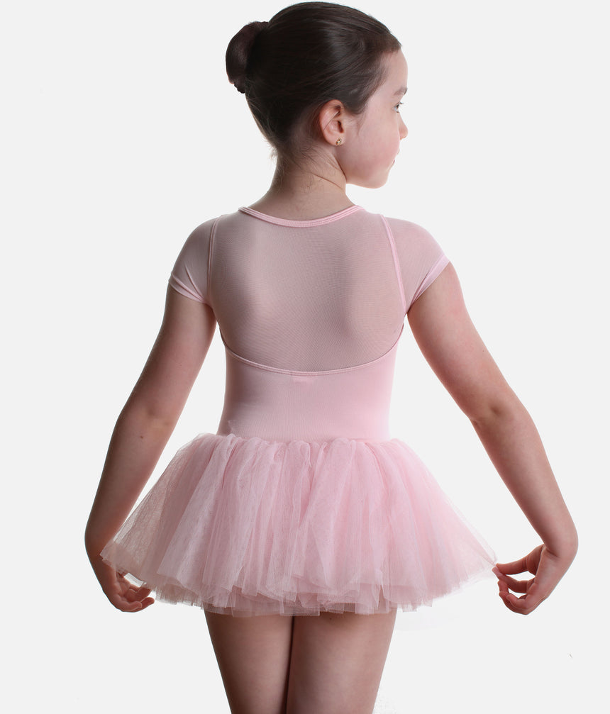 Petite Adagio Girls’ Cap Sleeve Tutu Dress • Pink M20012C