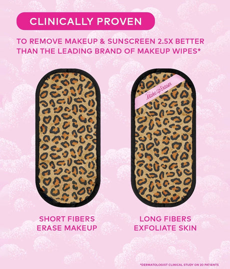 Leopard Print MAKEUP ERASER PRO – Reusable Wipe for Heavy Makeup