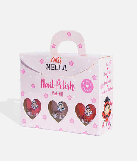 Pink Glitter Nail Polish Trio, Non-Toxic Peel-Off Set for Tweens