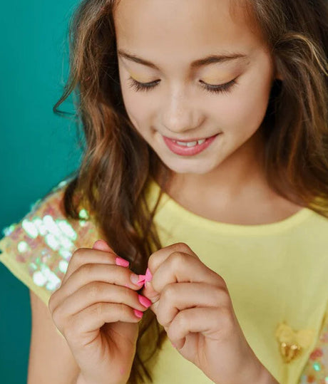 Pink Glitter Nail Polish Trio, Non-Toxic Peel-Off Set for Tweens