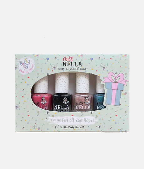 Party Collection Nail Polish Set for Kids, Peel-Off, Non-Toxic, Water-Based