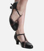 Comfortable Low Heel Leather Ballroom Shoes, Ideal for Social Dancing - NANCY