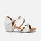 Girls Natasha White Ballroom & Latin Competition Shoes • Lightweight Feel