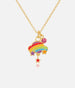 Girls Necklace, Crystal Rainbow Cloud - Sweet Petite