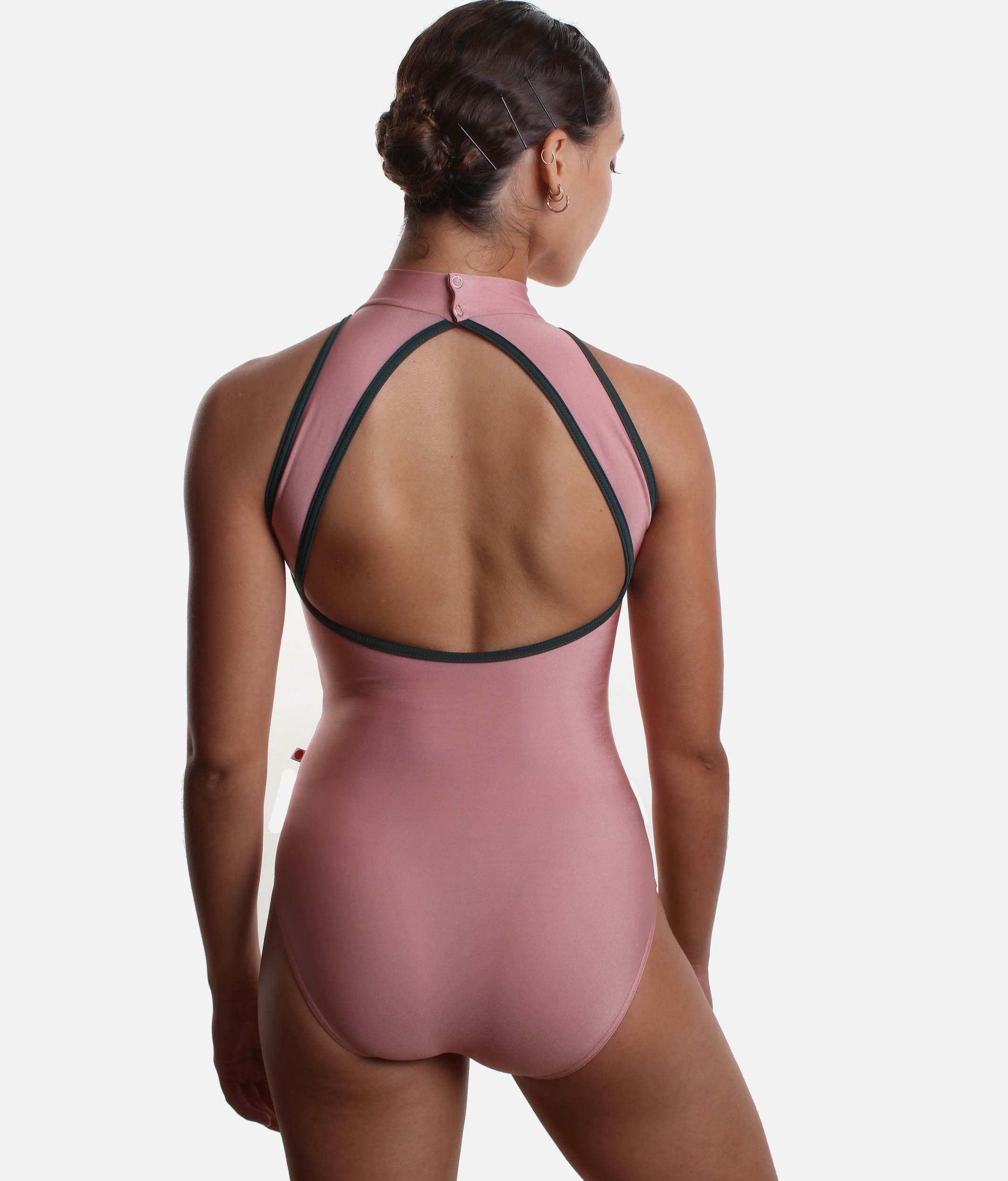 High Neck Dance Leotard, Open Back - Noe