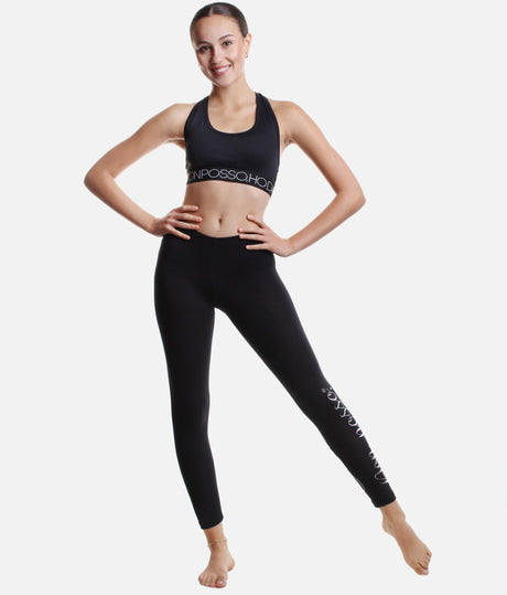 Silver Logo Leggings - 0090