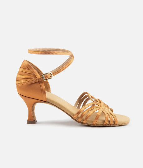 PortDance PD137 Premium Latin Dance Shoes • 50mm Heel, Dark Tan