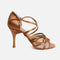 Satin & Glitter Dance Heels with Secure Wrap Strap, 75mm Heel - PD800