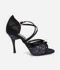 Elegant Salsa & Tango Dance Heels with Versatile Buckle, 75mm Heel - PD801 PRO