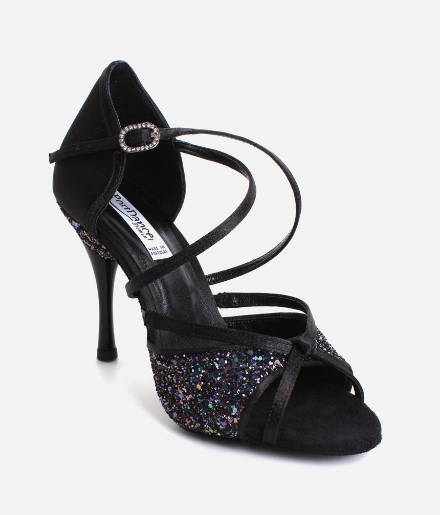 Elegant Salsa & Tango Dance Heels with Versatile Buckle, 75mm Heel - PD801 PRO