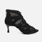 Lace Up Social Dance Shoes with Open Toe, Back Zipper, 50mm Heel - PD819