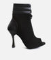 Elegant Peep-Toe Dance Heels with Adjustable Laces, 80mm Flare Heel - TATIANA