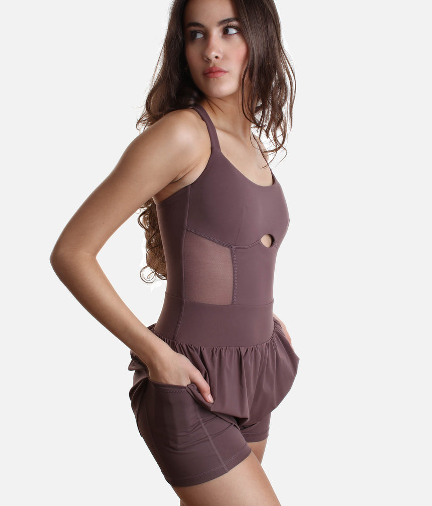 Peppercorn SUPERSHORT RUNSIE – Lightweight, Flattering Workout Romper