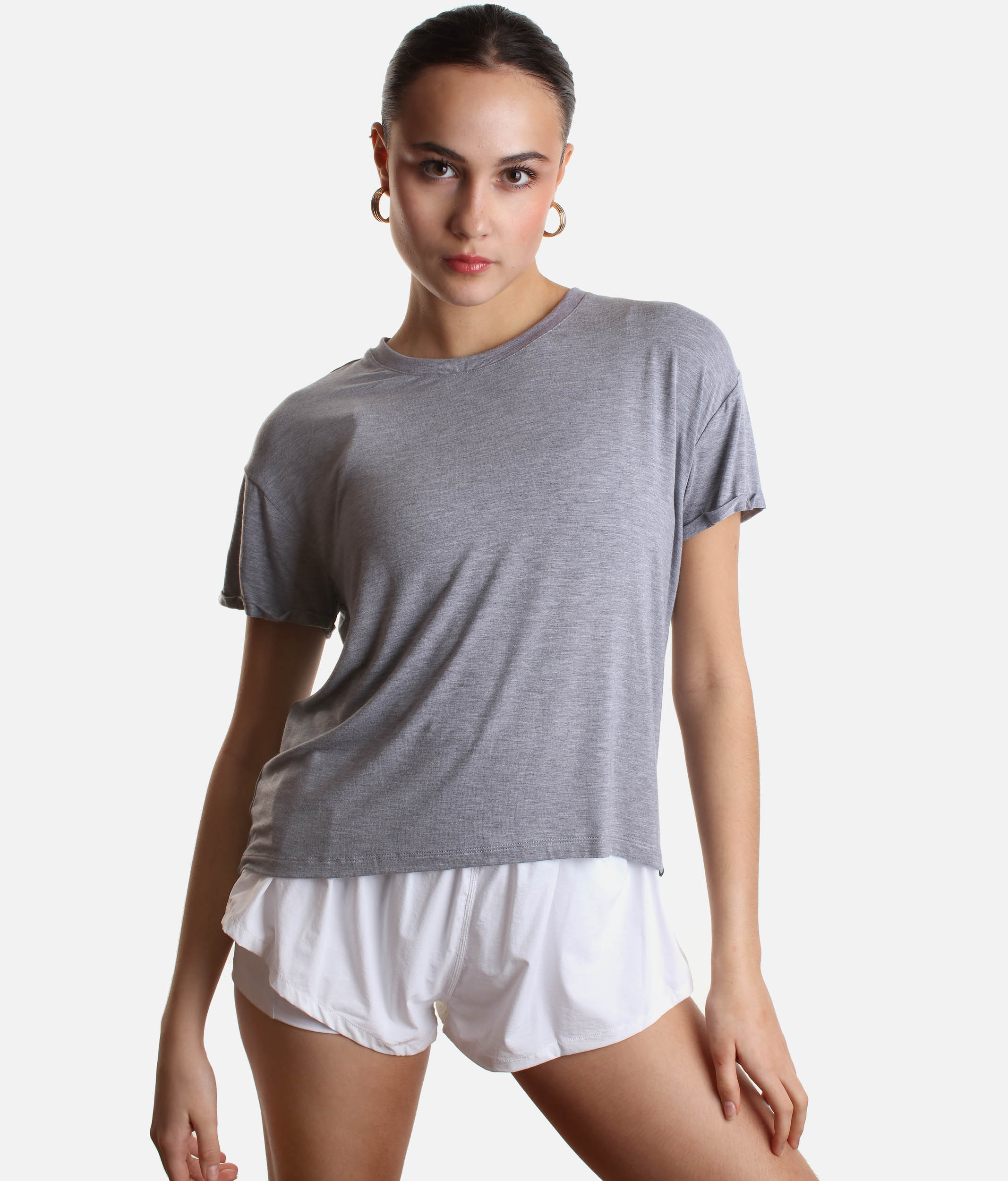 The Perfect Tee in Cool Grey - Lightweight, Stylish, and Ready to Go