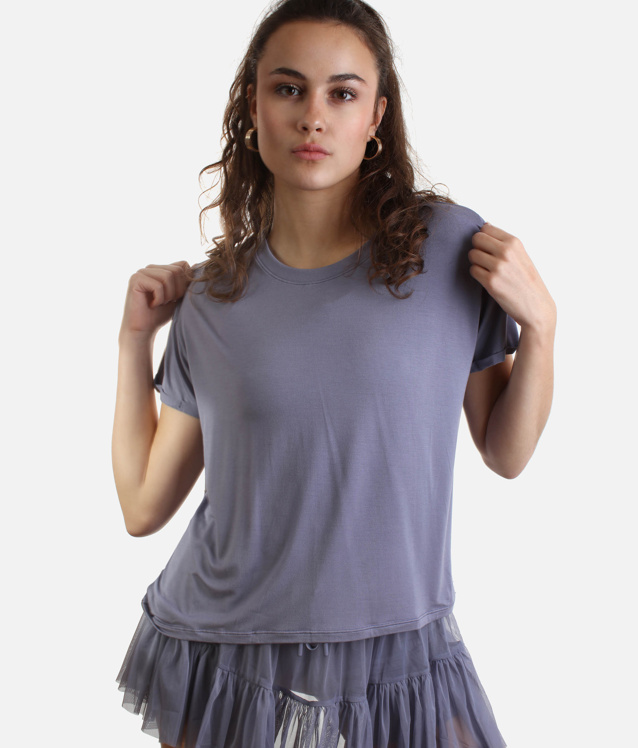 Perfect Tee in Mist Blue - Cool, Comfy, and Classic