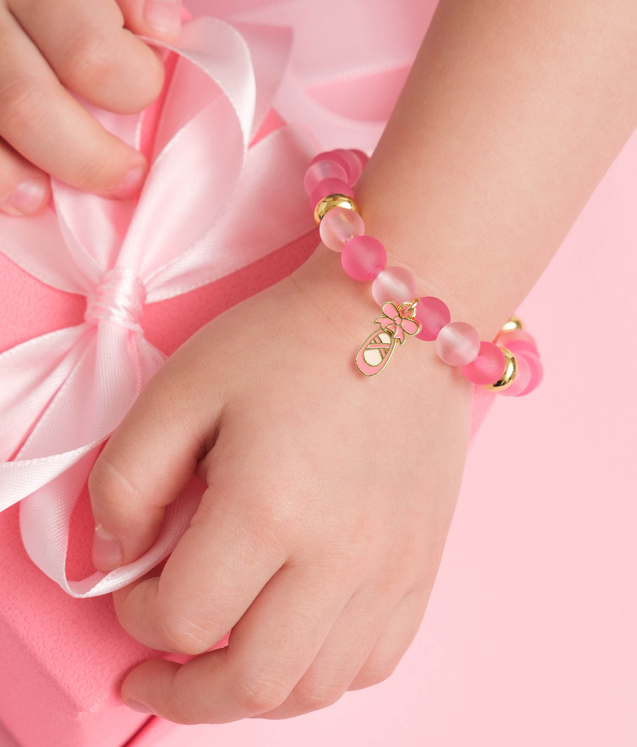 Girls Bracelet, Pink Ballet Shoe - Colour Me Happy