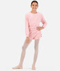 Girls Velvet Crew Neck Jumper, Soft Ballet Warm-Up Top - CZ30016