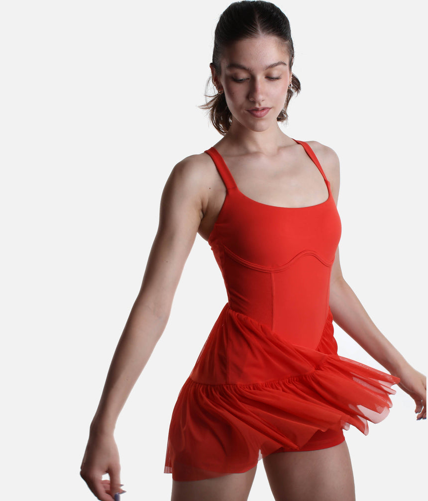 Corset PIROUETTE DRESS - Ballet-Inspired with Built-In Shorts