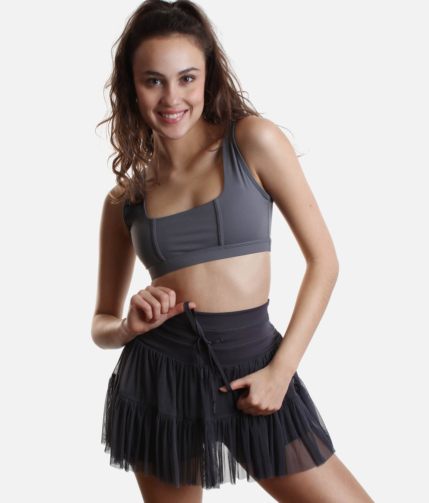 Pirouette Skort in Smoky Grey – Perfect for Dance & Daily Style