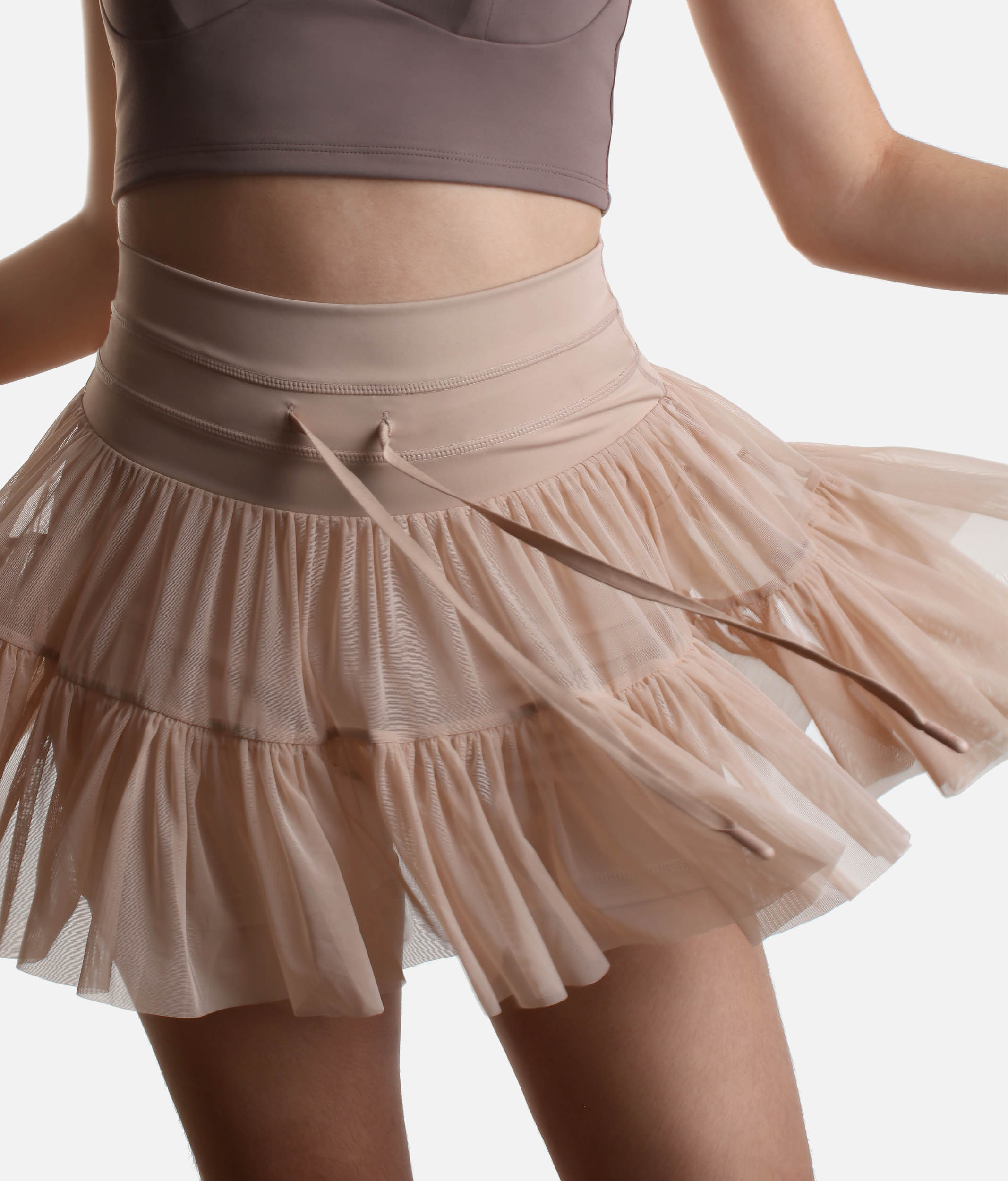 PIROUETTE SKORT in Café Au Lait - High-Waisted & Flowy