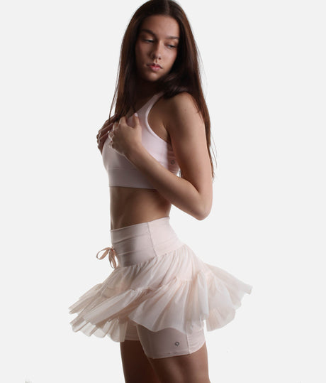 Pirouette Skort – High-Waisted Tutu Pink Skort with Pockets