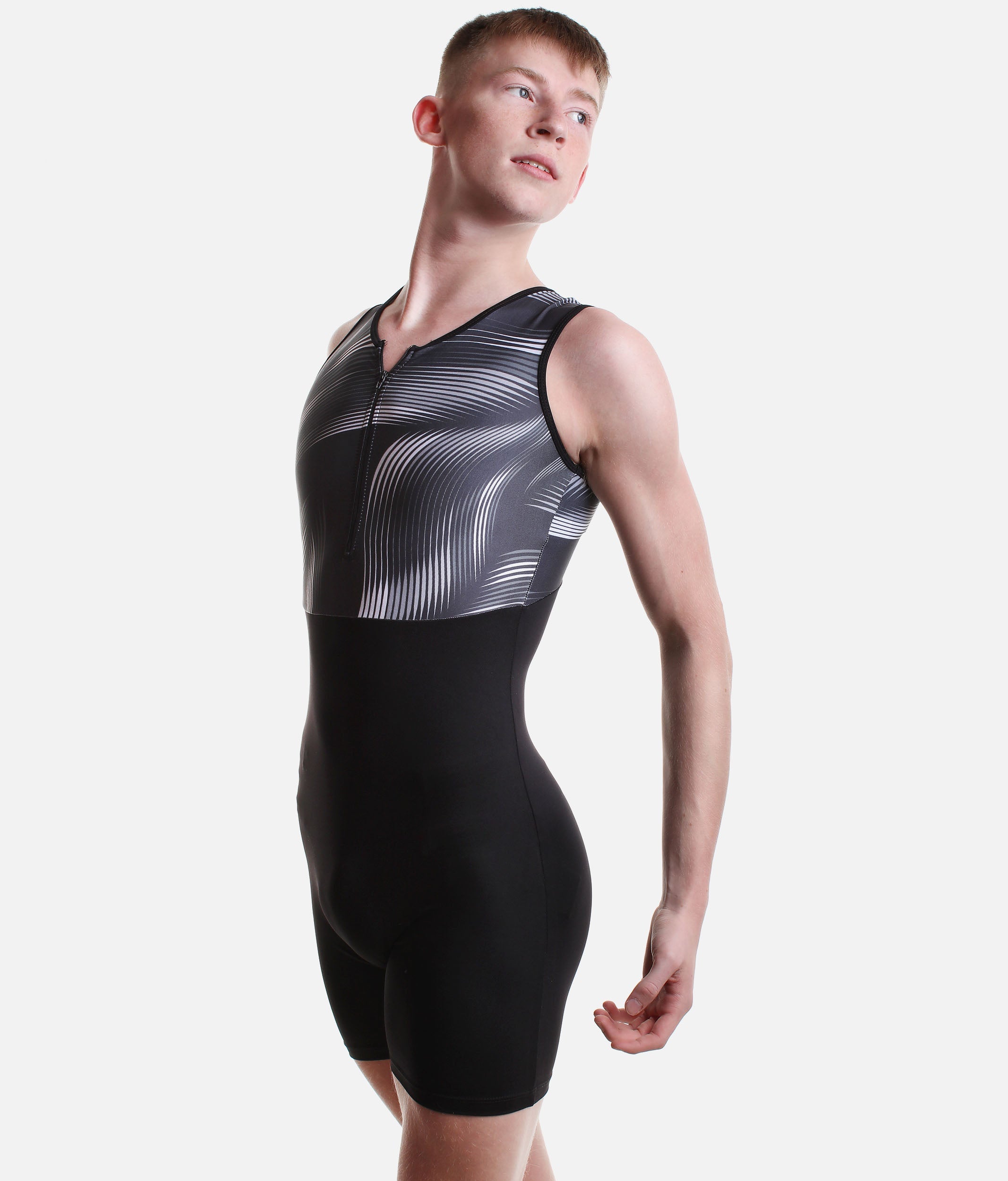 Two-tone Zip-front Unitard - RDE 1933