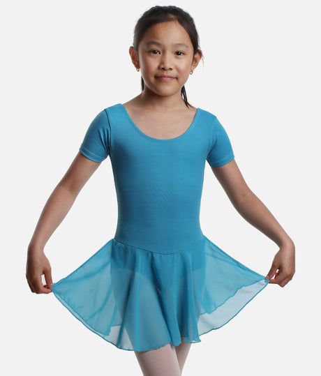 Girls Ballet Skirted Leotard with Cap Sleeves, RAD Exam Approved - REBECCA / FREYA