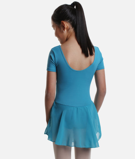 Girls Ballet Skirted Leotard with Cap Sleeves, RAD Exam Approved - REBECCA / FREYA