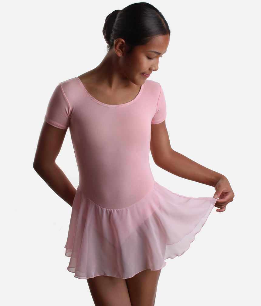 Girls Ballet Skirted Leotard with Cap Sleeves, RAD Exam Approved - REBECCA / FREYA