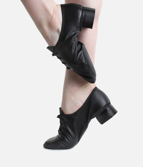 Boys Irish Dancing Reel Shoes - Soft Leather & Split Sole with Bubble Heel