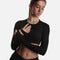 RELEVE RIBBED SHRUG - Sleek Black Layer with Thumbholes