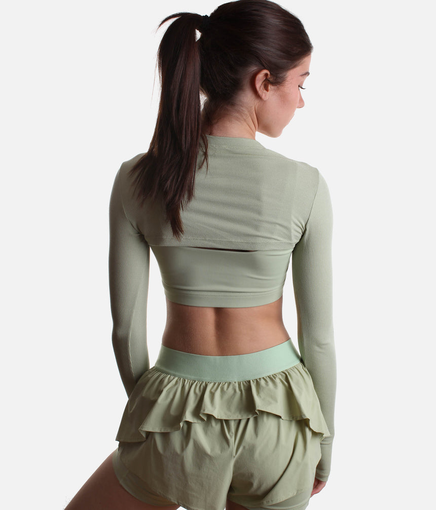 Relevé Ribbed Shrug - Fresh Pistachio Shade, Ultimate Fit