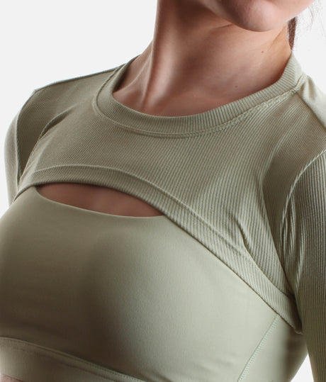 Relevé Ribbed Shrug - Fresh Pistachio Shade, Ultimate Fit