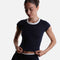 Call Me Baby Ringer Tee – Cropped Contrast T-Shirt