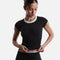Call Me Baby Ringer Tee – Cropped Contrast T-Shirt